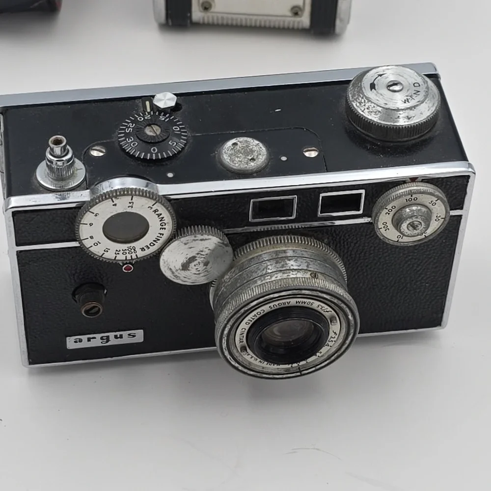 Vintage Argus Cintar 35mm Film with 50mm f3.5 Lens 1930s Camera Lot Of 3